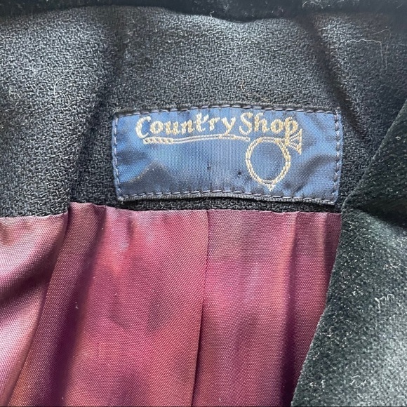 American Made Vintage Wool Blazer – Black, Size 14 - Picture 7 of 11